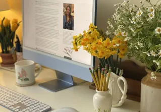 My You’ve Got Mail inspired writing room