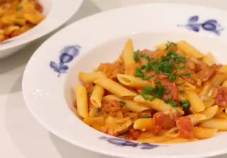 Chorizo & Red Pepper Pasta - a store cupboard recipe
