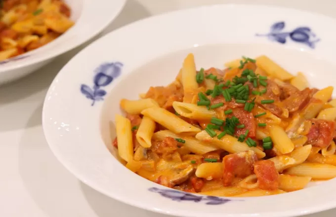 Chorizo & Red Pepper Pasta - a store cupboard recipe